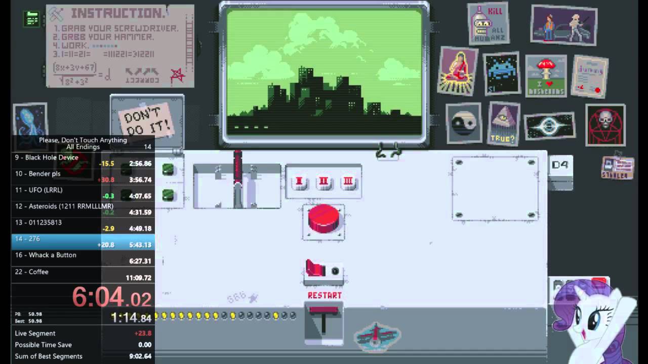 Please, Don't Touch Anything All Endings in 10:48.81