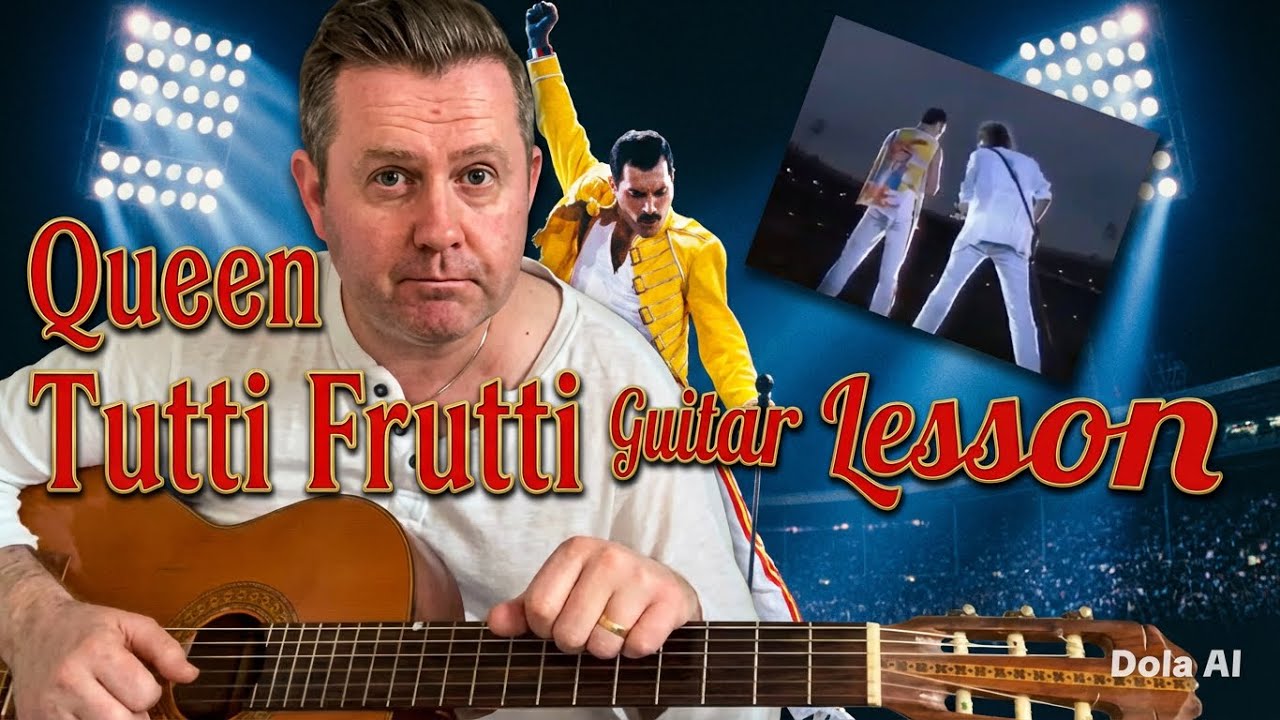 Queen Tutti Frutti Guitar Lesson - Chords and Tabs - As Played at Wembley & Budapest 86 Magic Tour