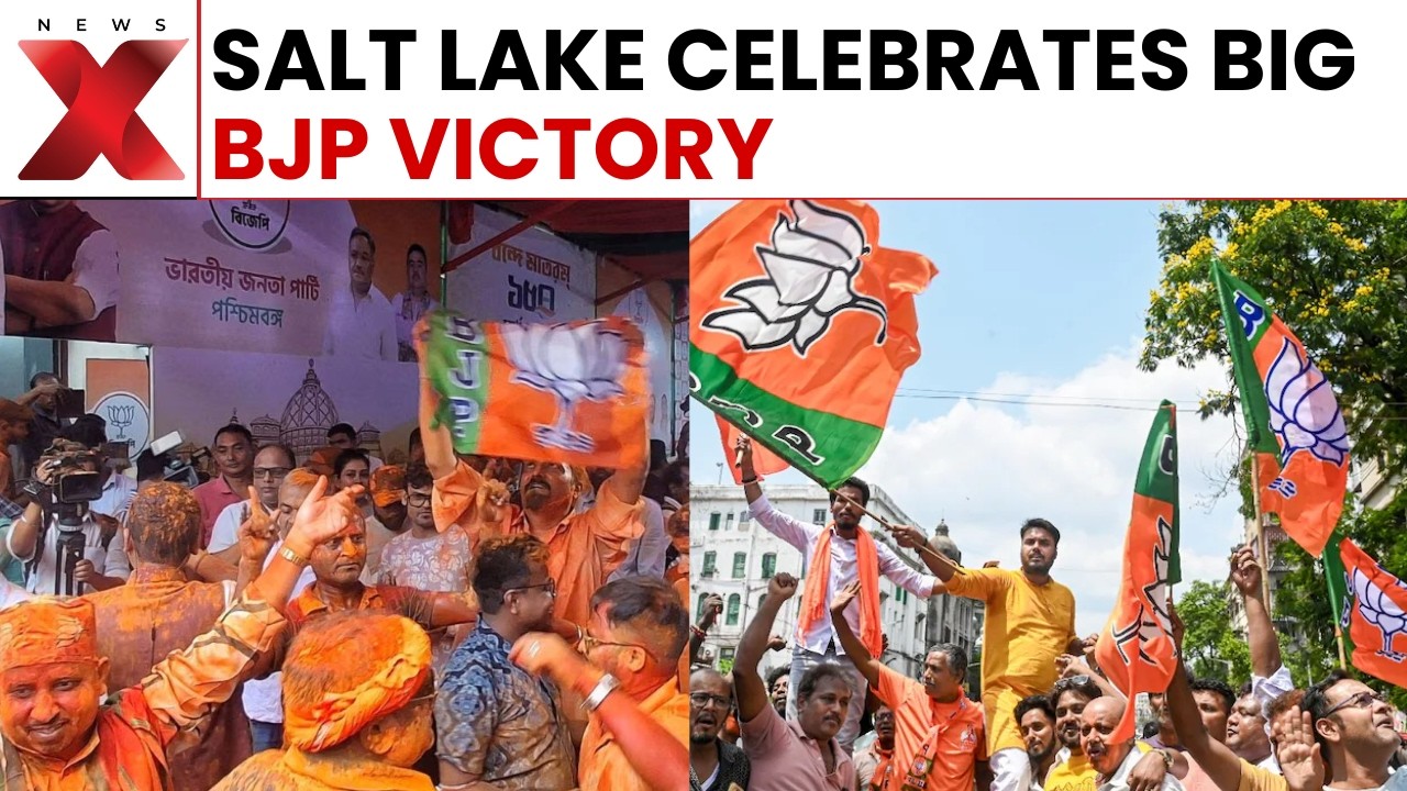 BJP Wins Bengal: Salt Lake Celebrates as BJP Secures Historic Bengal Triumph Amid Heavy Security