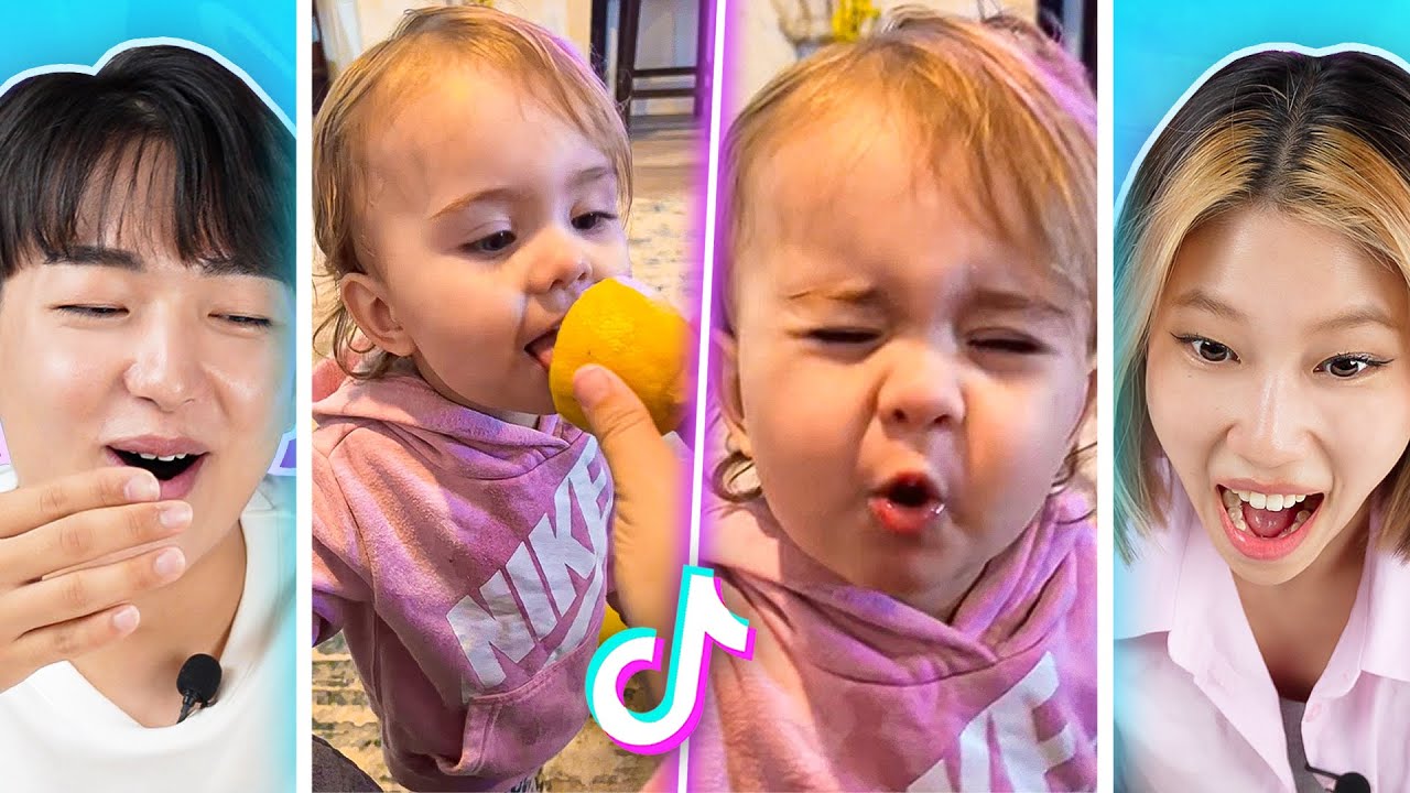 Реакция корейцев на самых смешных детей в TikTok! | PEACH