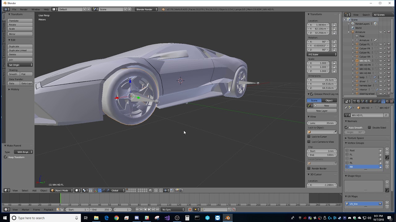 TUTORIAL - Rigging a vehicle in Blender to driving it in Unreal Engine