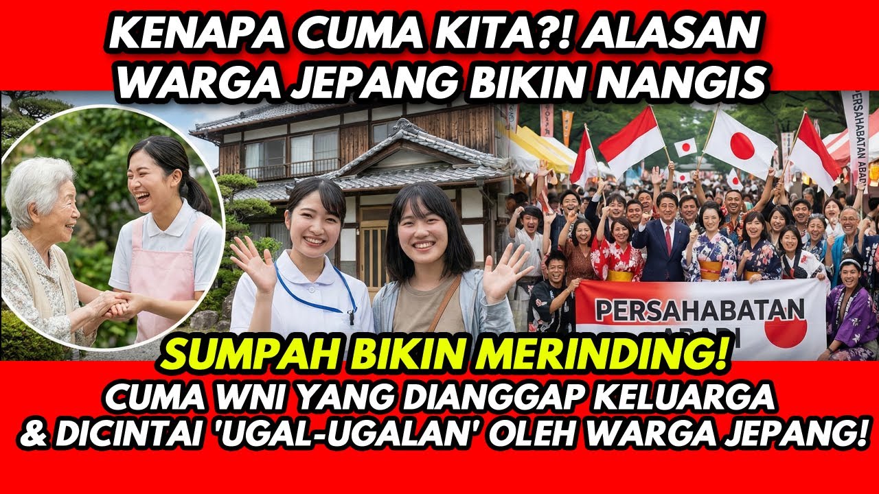 BIKIN MERINDING! CUMA WNI YANG DIANGGAP KELUARGA & DICINTAI 'UGAL-UGALAN' OLEH WARGA JEPANG!