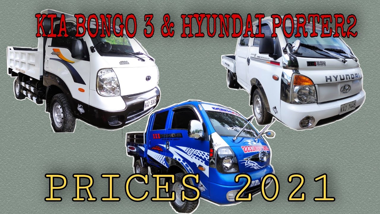kia bongo 3/ Hyundai Porter 2- surplus prices 2021