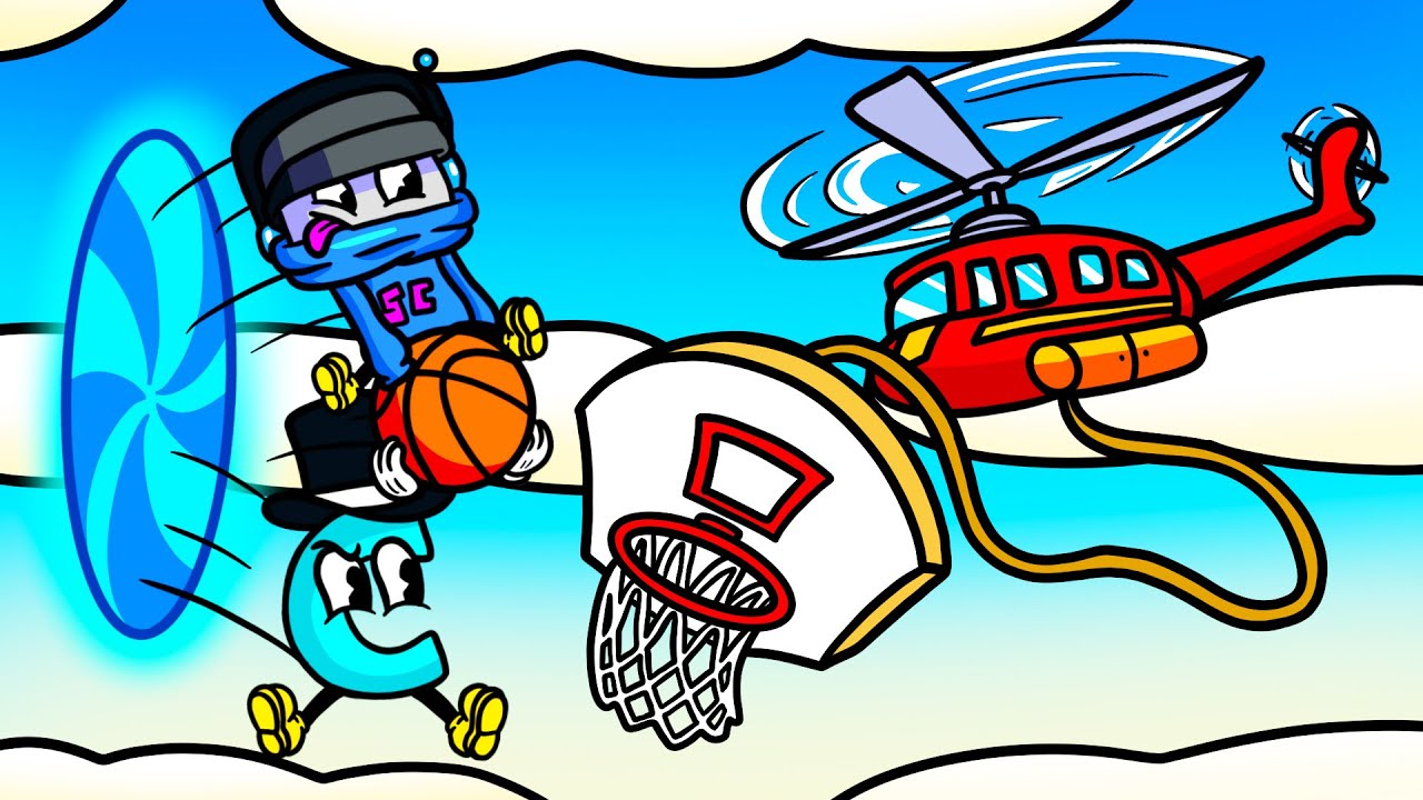 We Dunk Basketballs on Helicopters While Flipping Through Portals in Hoop World!