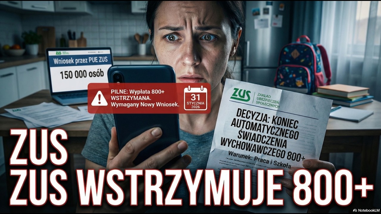 Koniec 800+ dla Ukraińc&oacute;w z automatu! 🛑 Brak pracy to utrata pieniędzy. Zmiany 2026!