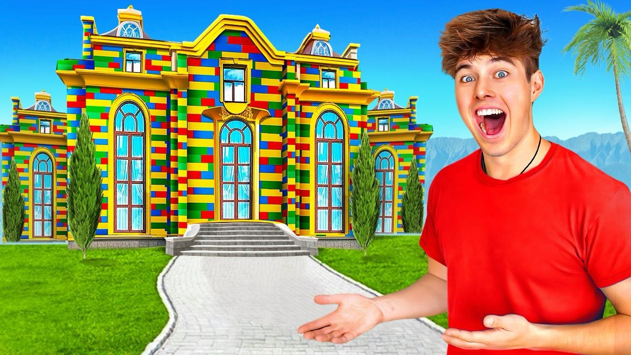 $1 vs $100,000 Lego House Tour!