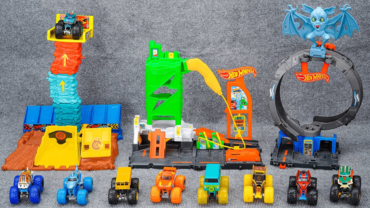 Hot Wheels Collection Unboxing Review ASMR | Hot Wheels City Bat Loop Attack Playset