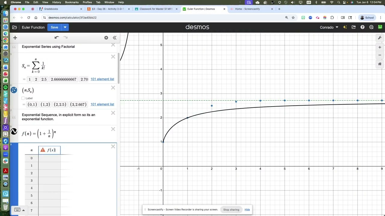 Euler Number Approximation using Series and Sequence (Functions)