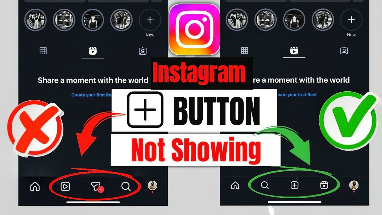 Instagram Plus Icon Not Showing 😱 | Instagram Par + Button Nahi Dikh Raha | New Update Fix 2025
