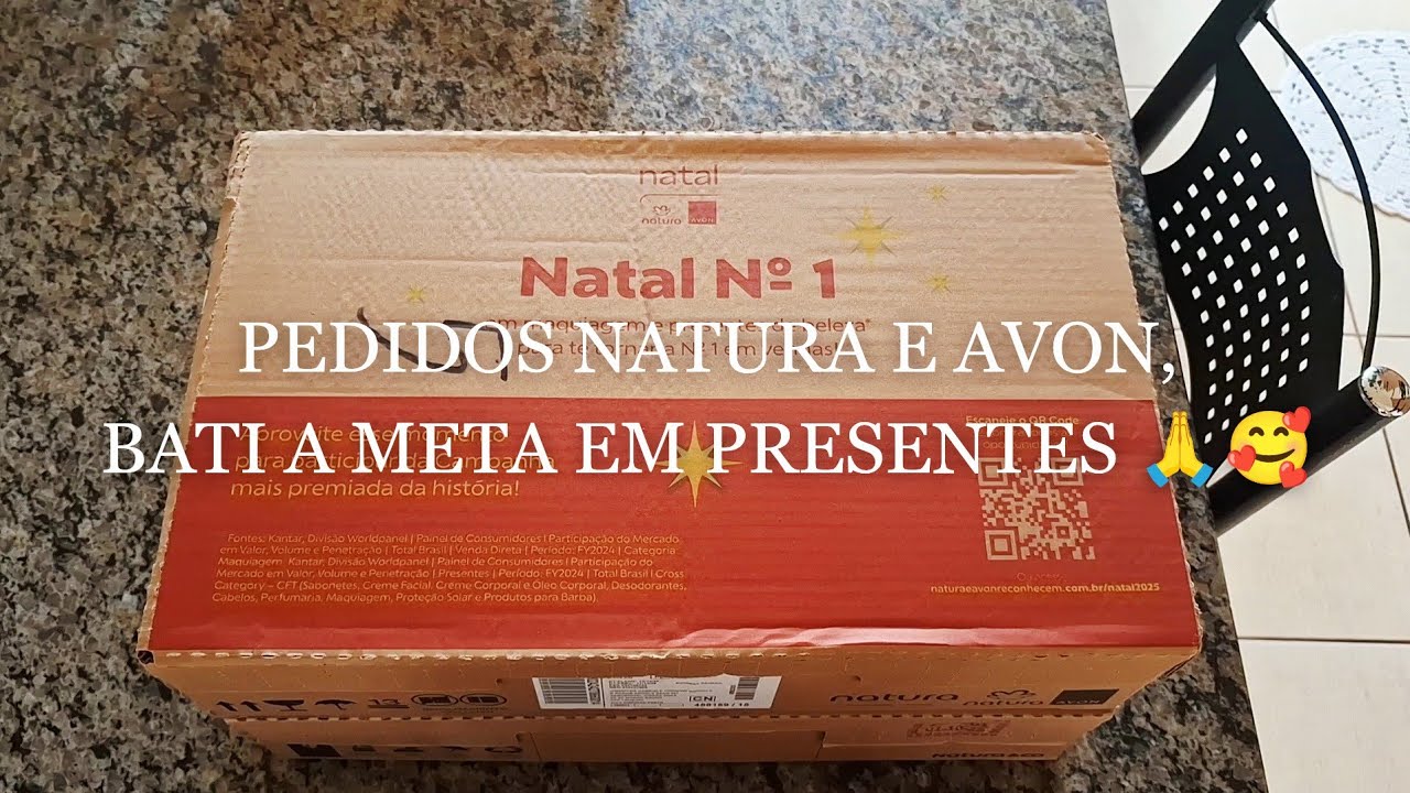 ABERTURA DE CAIXA NATURA E AVON CICLO 19 📦💞 PRESENTES DE NATAL, PEDIDOS E GANHEI A CANECA 4