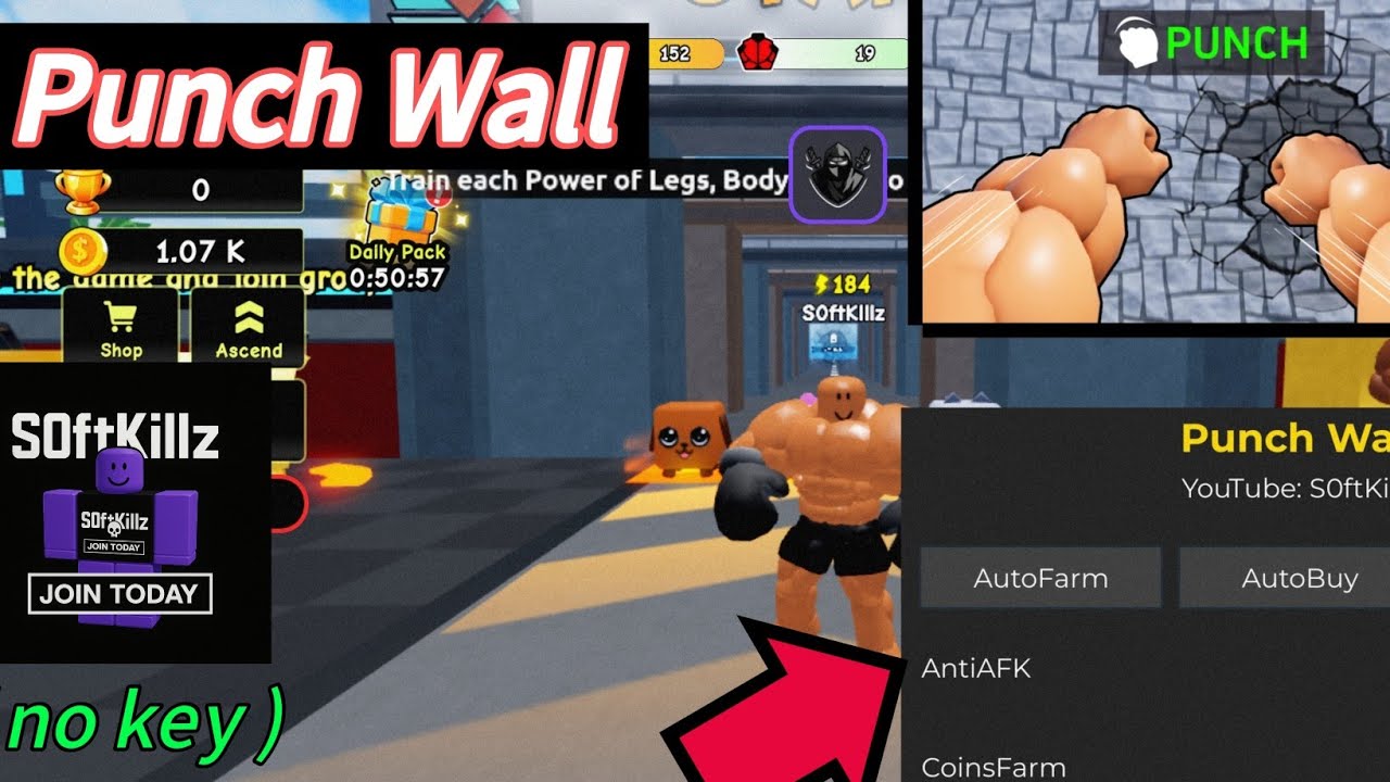 [NEW] PUNCH WALL SCRIPT | COINS FARM🪙, AUTO TRAIN, AUTO BUY (no key)
