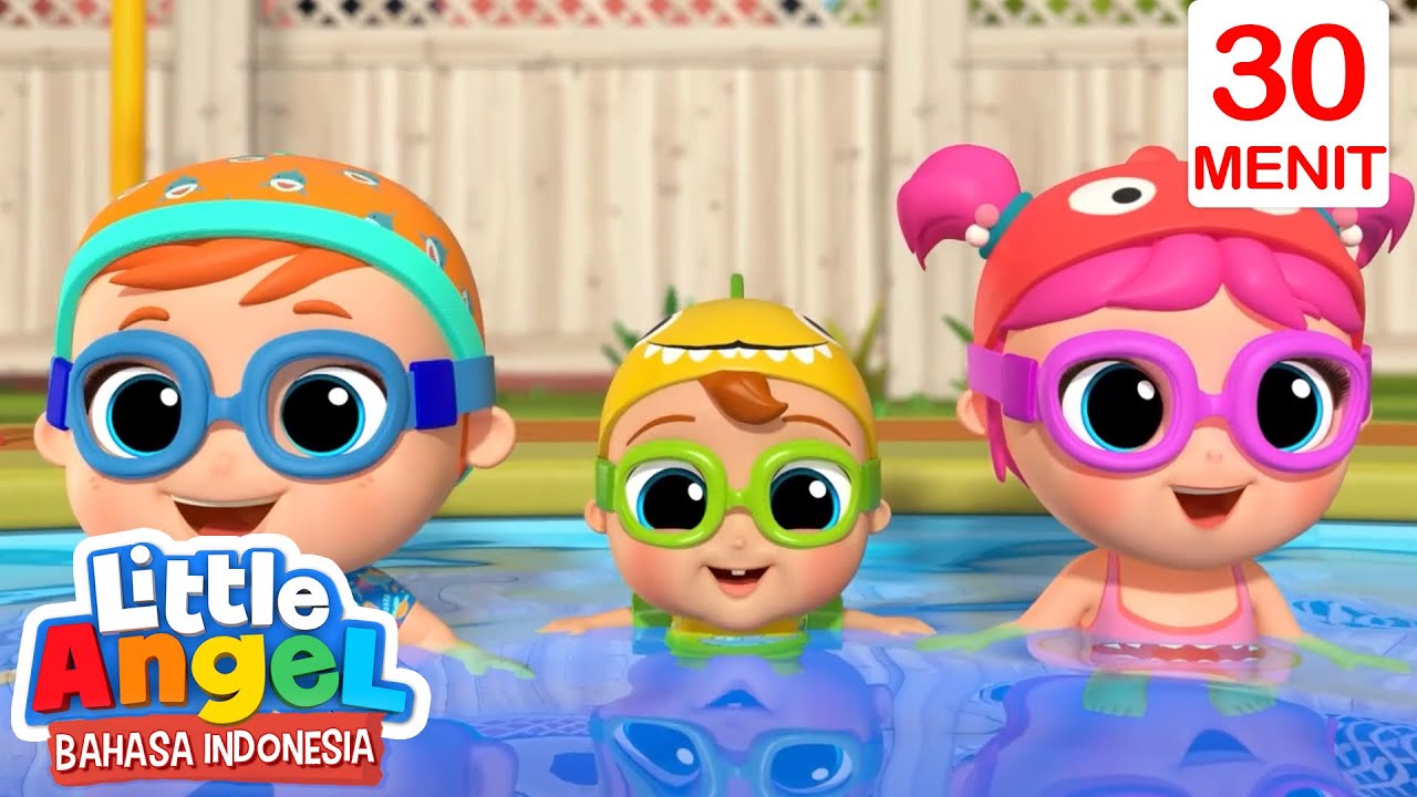 Lomba Berenang Bayi Hiu | Little Angel Bahasa Indonesia | Kartun Anak