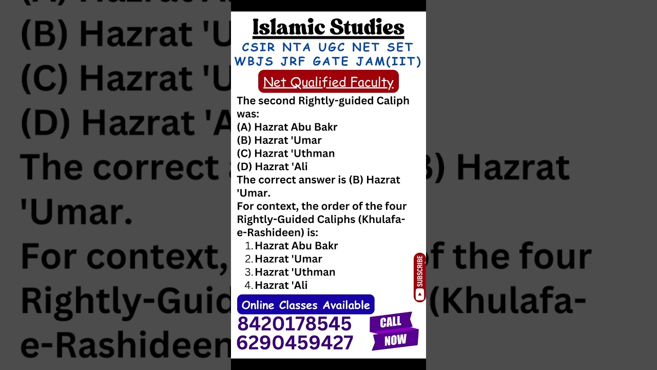 UGC NET Arab Culture and Islamic Studies I Net Qualified Faculty I Online Class Available 