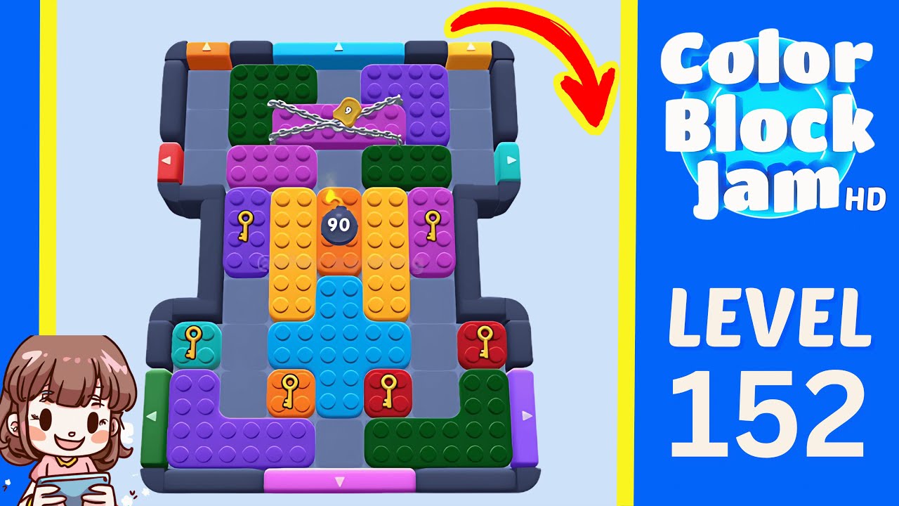 Color Block Jam Level 152 Solution Walkthrough