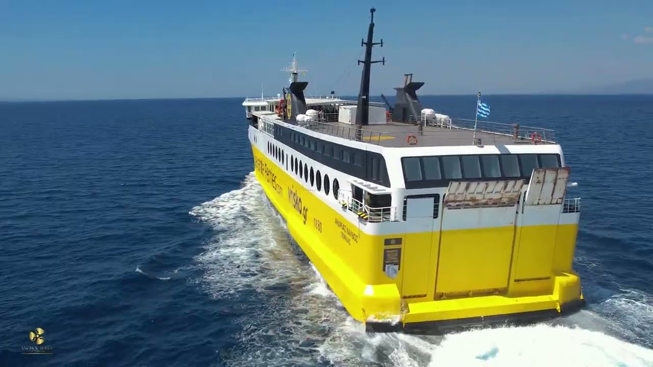 Levante Ferries | Flying around of Patras Port & City