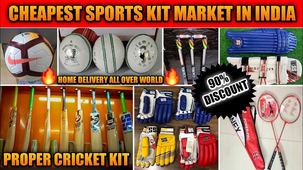 Cheapest Sports Equipments Delhi | 🔥Cheapest Leather Bat Market🔥 | Upto 90% Off | Delhi || COD