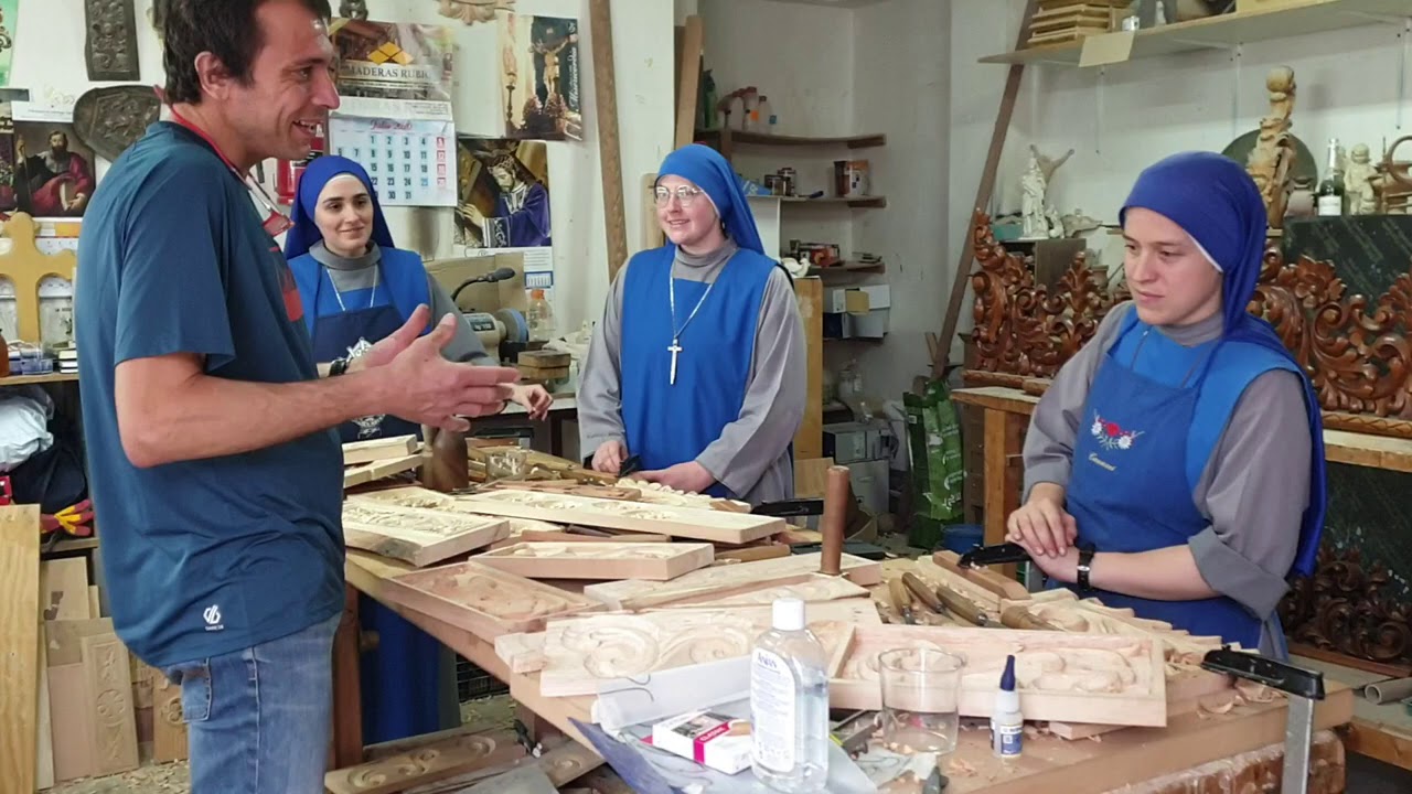 Lecciones de talla ,dias entrañables con las Hermanas del Verbo Encarnado