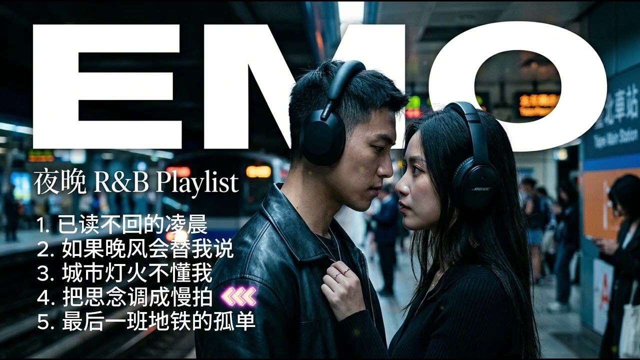 「夜晚 R&B · 坐地铁回家的夜」城市深夜歌单 🌙 5首 中文 R&B / Lo-Fi 深夜必聽心動歌單 Playlist