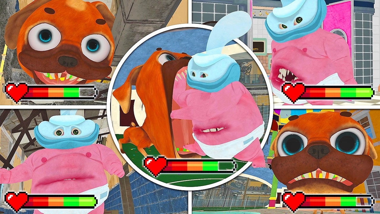 Dark Pals The 1st Floor - All BOSSES in Bright Mode with Healthbars