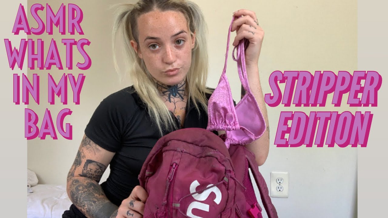 ASMR What’s in My Work Bag • STRIPPER Edition