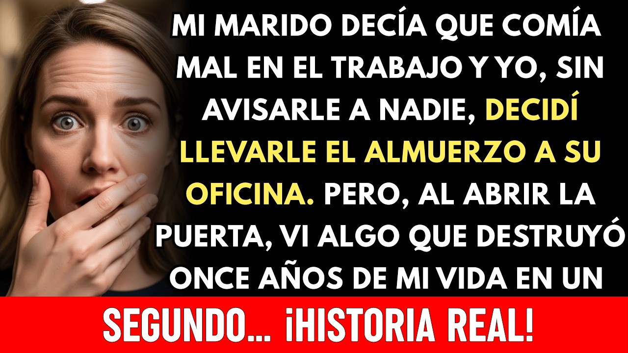 Le llevé el almuerzo a mi marido a su oficina sin avisarle a nadie. Pero cuando abrí la pue...