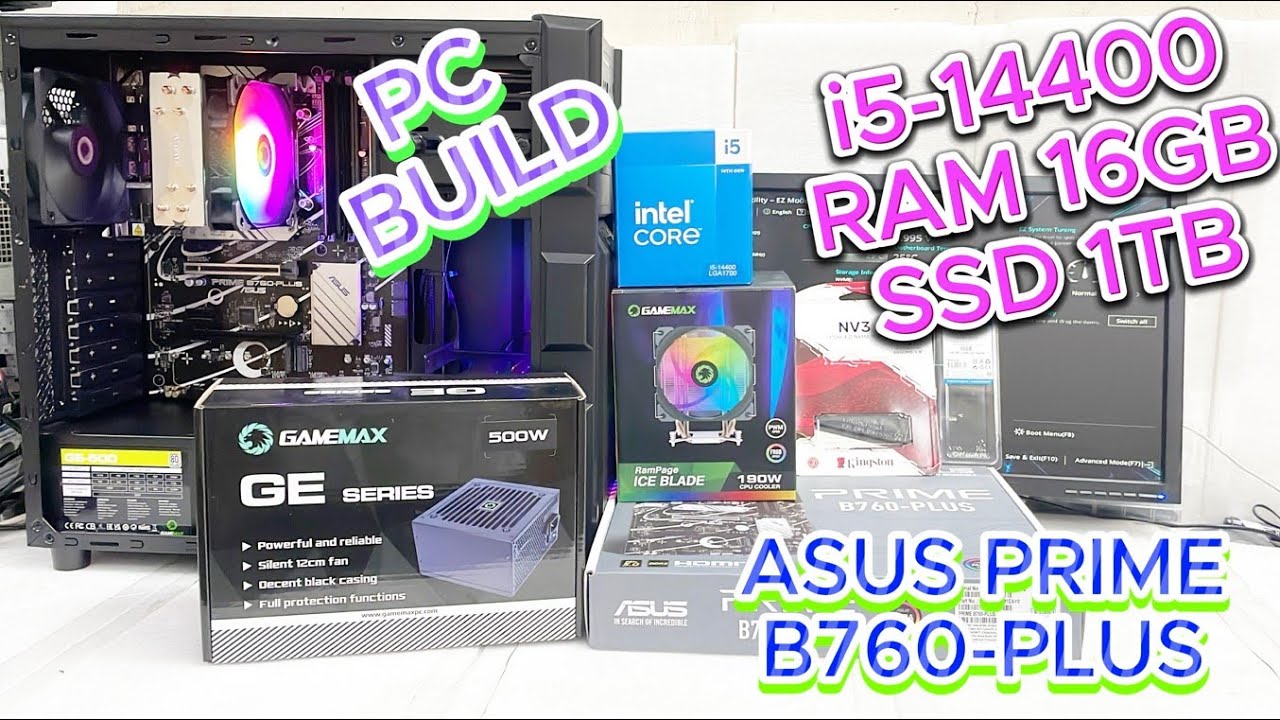 PC Build Intel i5-14400 RAM 16GB PRIME B760-PLUS