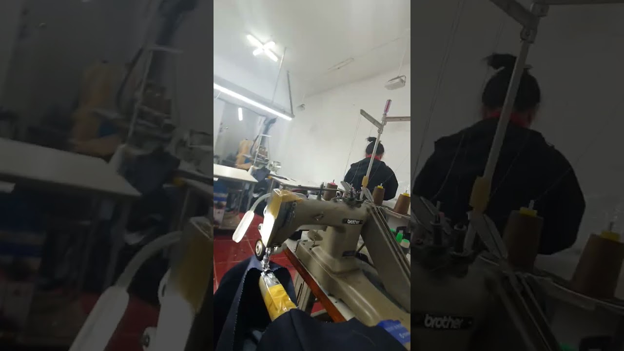 인심 스티치 (inseam stich by arm feed machine)