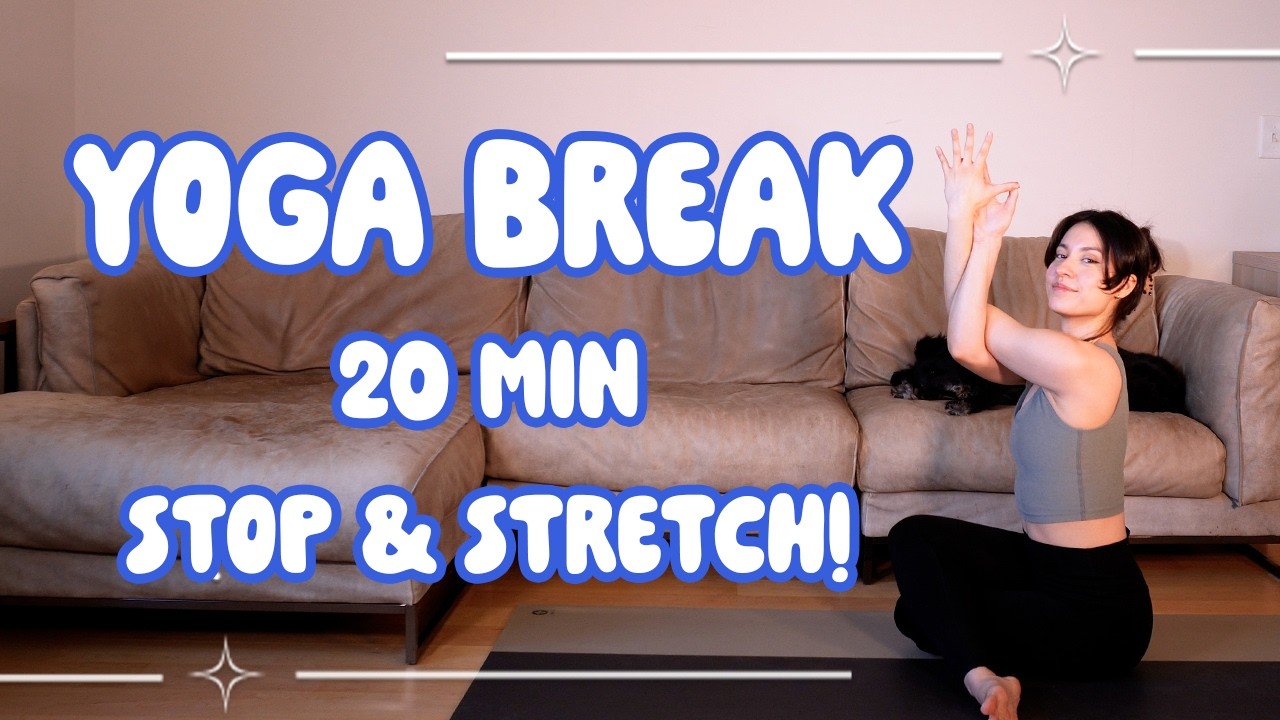 Quick Yoga Break | 20 Mins | Stop Working! Tone & Stretch