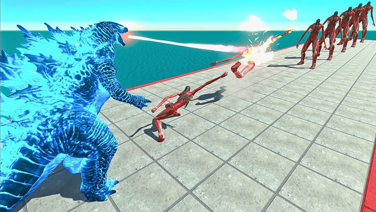 All Godzilla Evolution VS 10 Levels of Eren Titan – ARBS Size Comparison