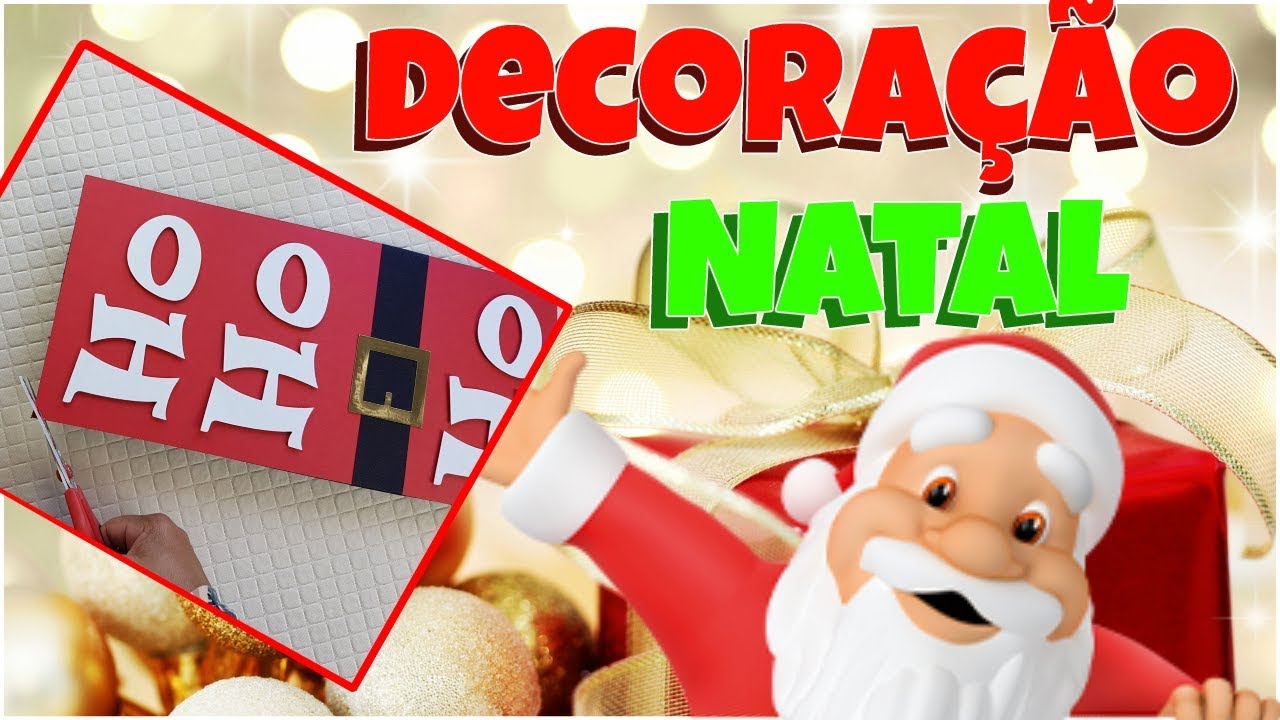 Ideia Linda usando Papel | Especial de Natal | Quadro/ Painel de Papai Noel | Viviane Magalhães
