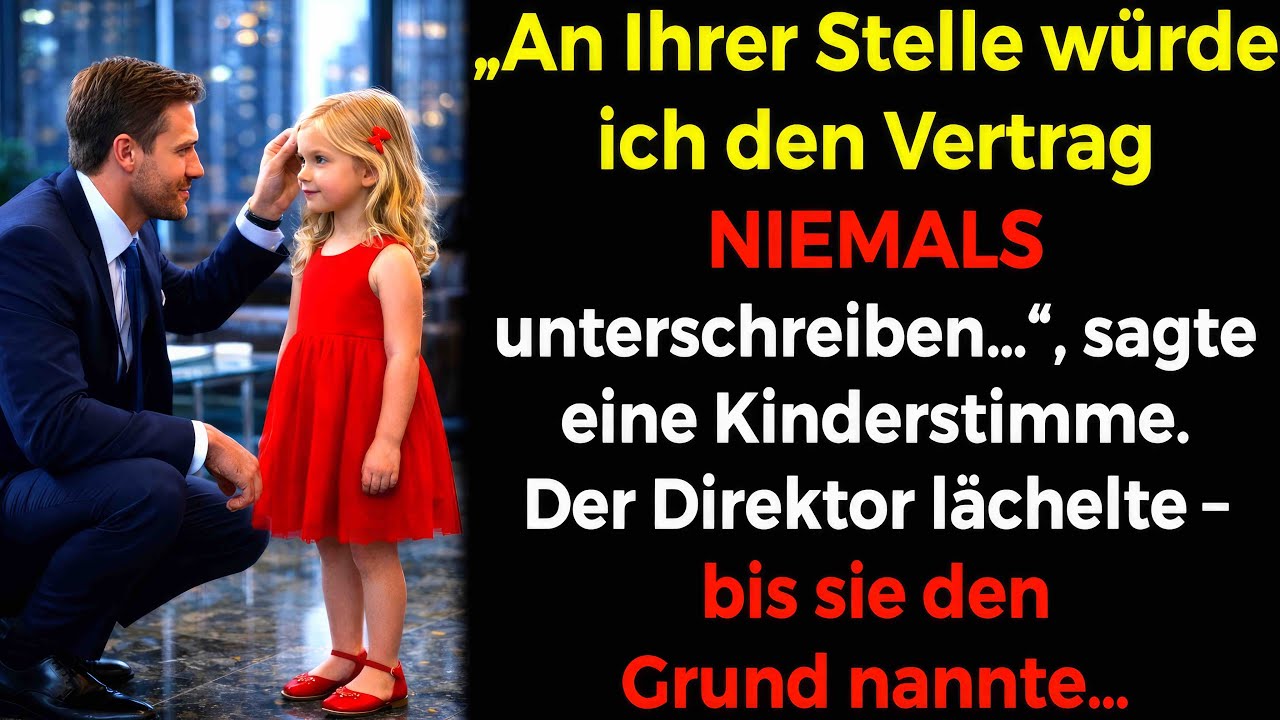 „Ich würde an Ihrer Stelle den Vertrag NICHT unterschreiben…“ hörte der Direktor. Er drehte sich um…
