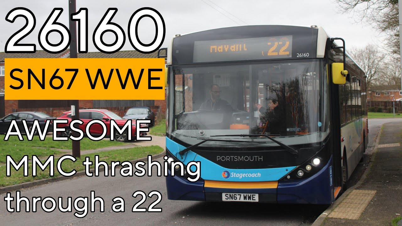 THRASH! Stagecoach South 26160 (SN67 WWE) on the 22 to Warren Park 20/02/26