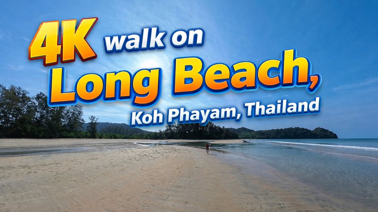 Longbeach on Koh Phayam in Thailand | 4K walk real sound no talking