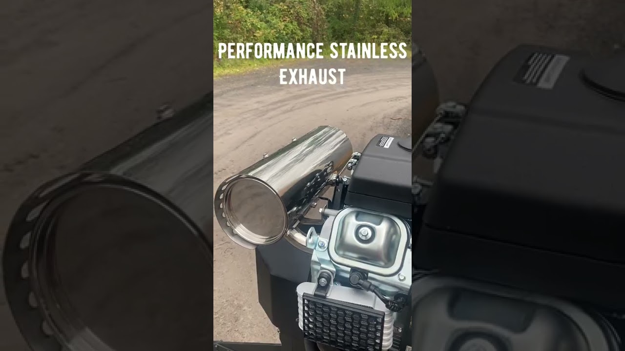 Stainless steel performance exhaust for 22hp (670cc) and 25hp (740cc) V Twin