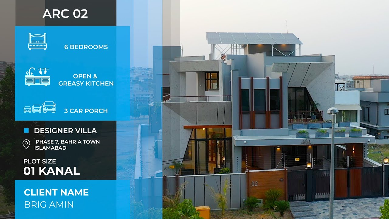 Beautiful 1 Kanal House Tour in Bahria Town - Designed & Constructed by Blue Arc - ARC-02