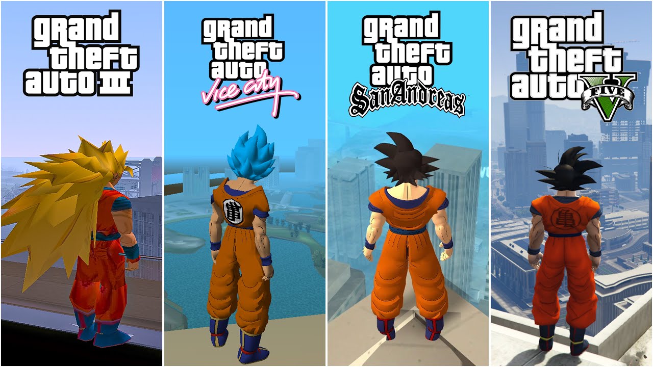 Goku Jumping From Highest Point in Every in GTA Game | GTA 6 | Gta games comparison