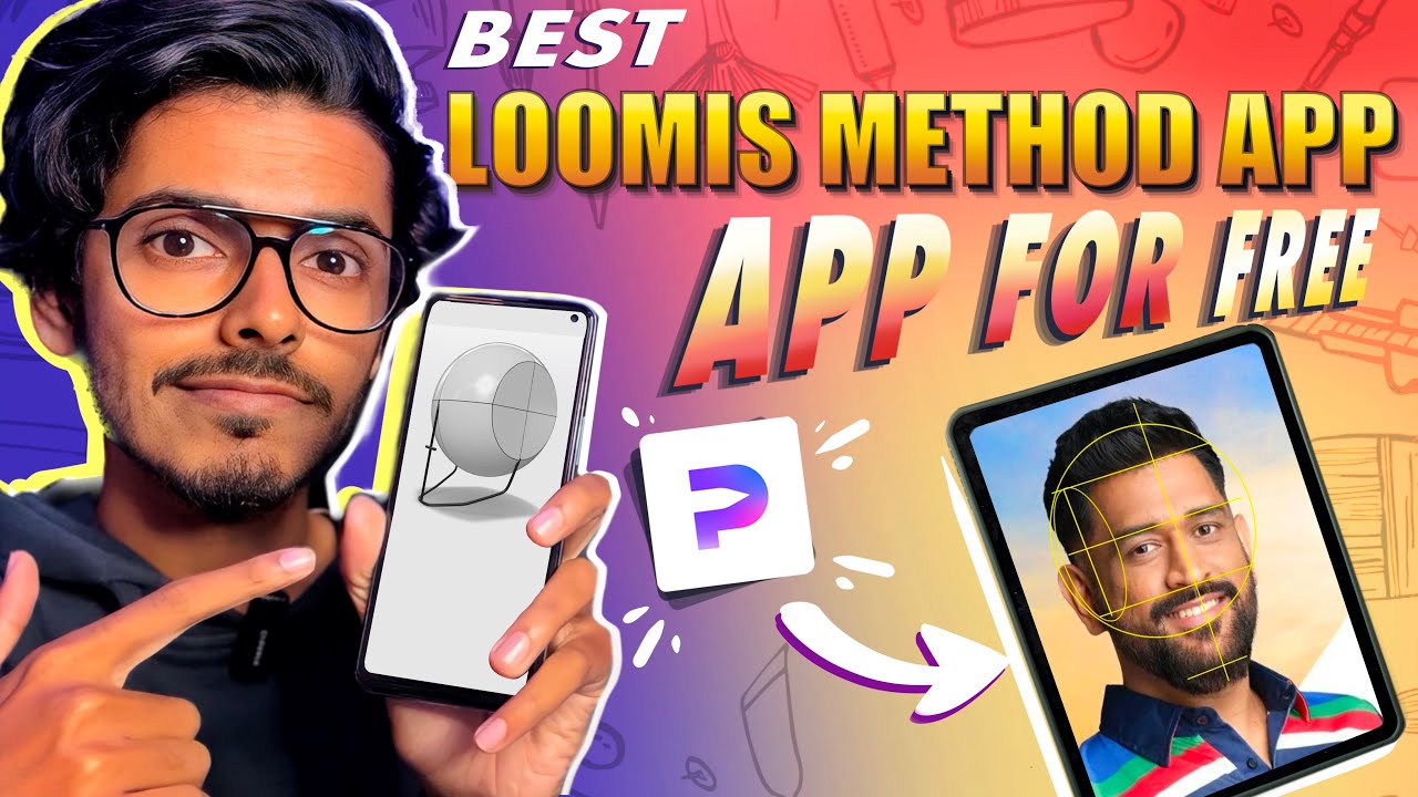 Best APP to Draw Loomis Method Lines on Photo // 