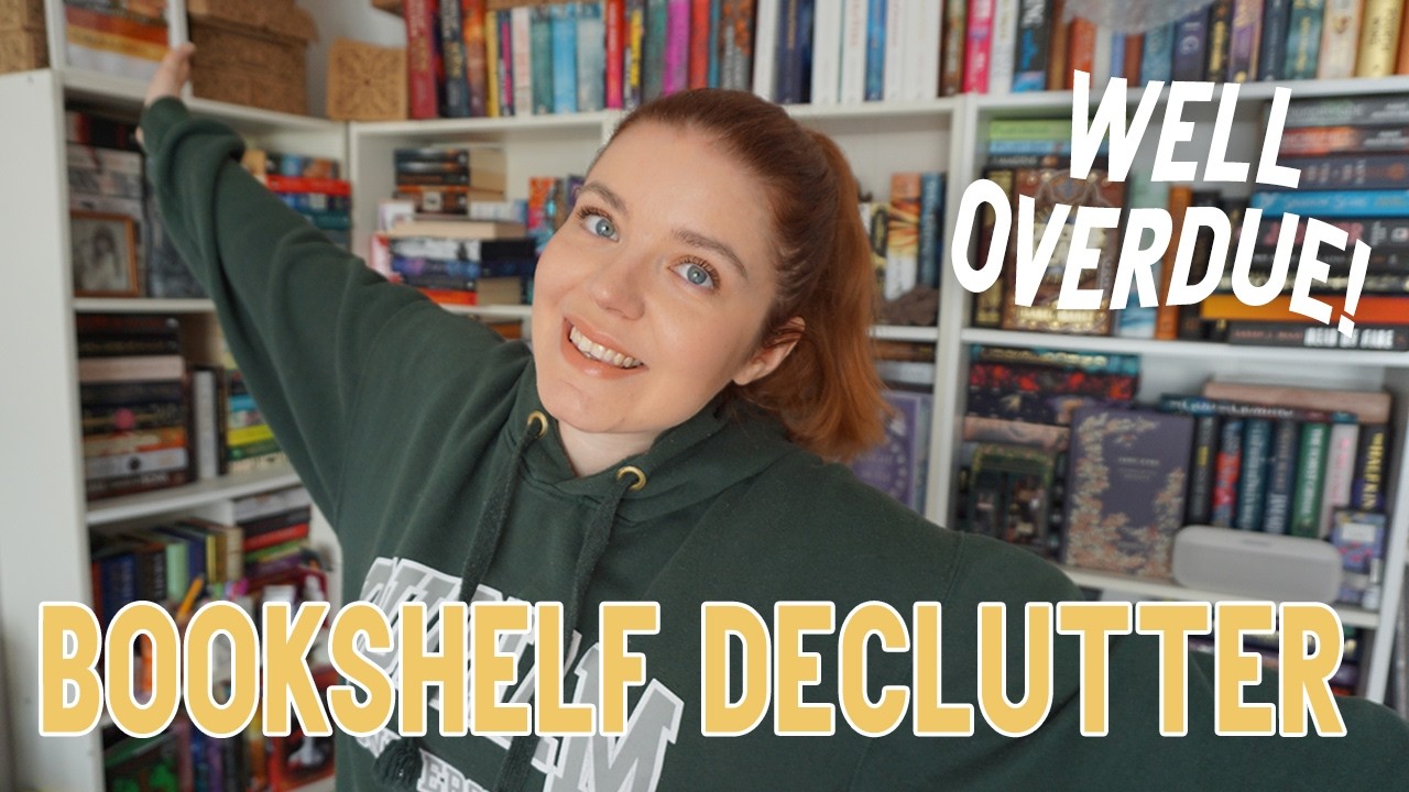 BOOKSHELF DECLUTTER + TRYING UNREAD BOOKS | Honest unhaul & reading vlog 📚