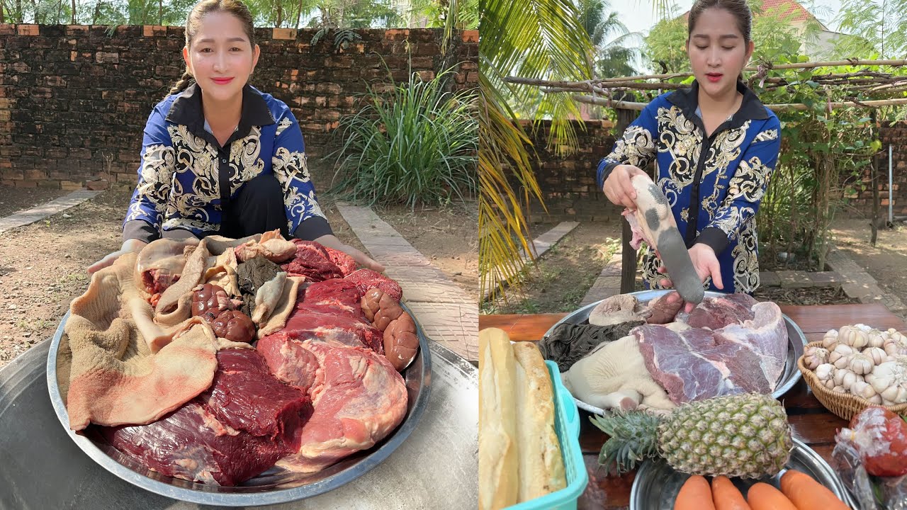 Mommy Chef Cooking: Yummy Beef Tripe, Beef, Stomach Stew | Beef Cook and Eat | Cooking with Sros