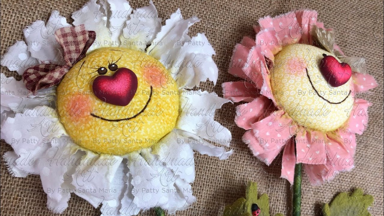 Flor de tela con cara: Margot