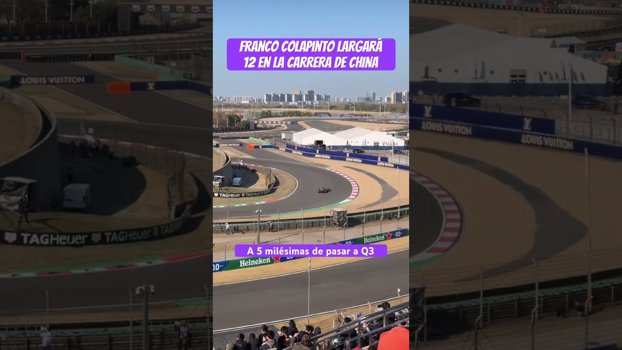 FRANCO COLAPINTO LARGARÁ 12 EN LA CARRERA DEL GRAN PREMIO DE CHINA. #f1 #colapinto #chinesegp