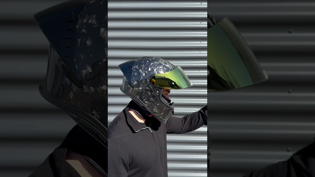 Look at that spoiler! The Scorpion R1 II ONYX is next level. #helmet #carbon #moto #bikerlife