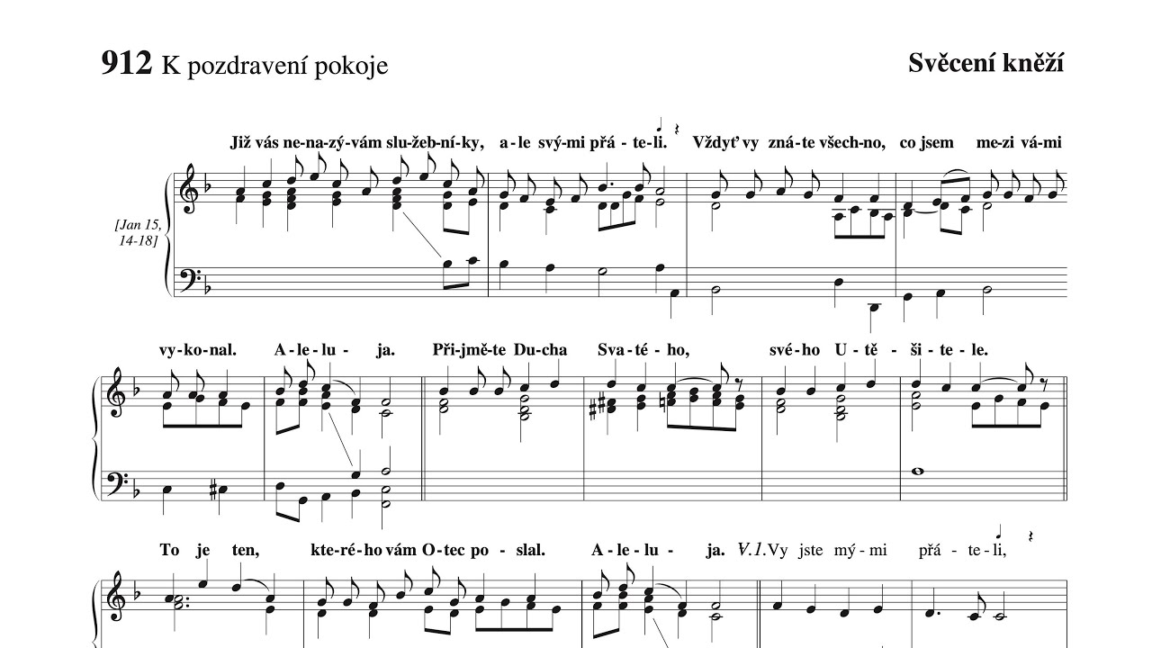 Již vás nenazývám služebníky, ale svými přáteli. Vždyť vy znáte všechno... | Obřadní graduál 912