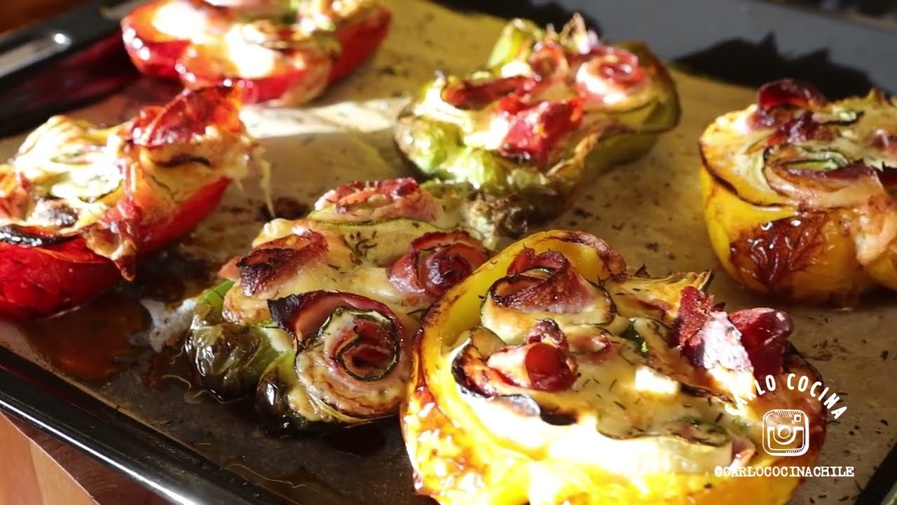 Pimentones Rellenos con Rollitos al Horno por @CarloCocina