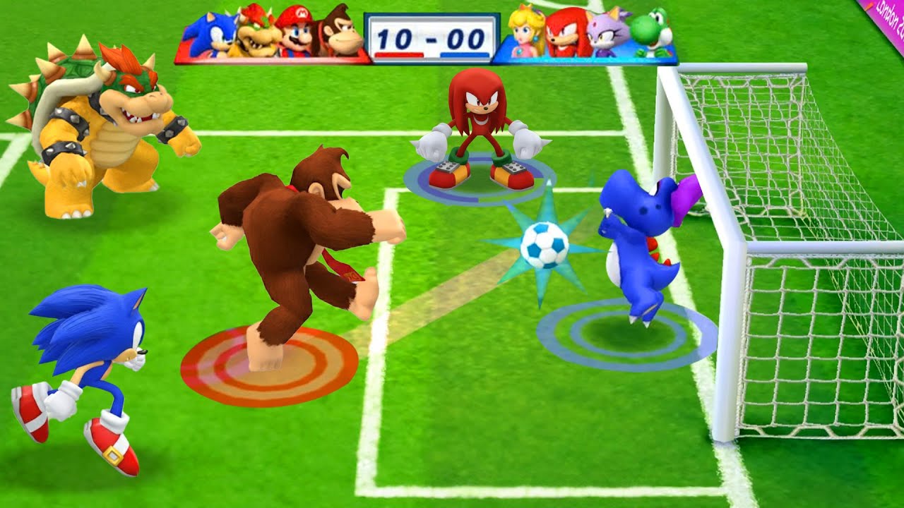 Mario & Sonic At The London 2012 Olympic Games Football Donkey Kong, Mario, Bowser, Sonic