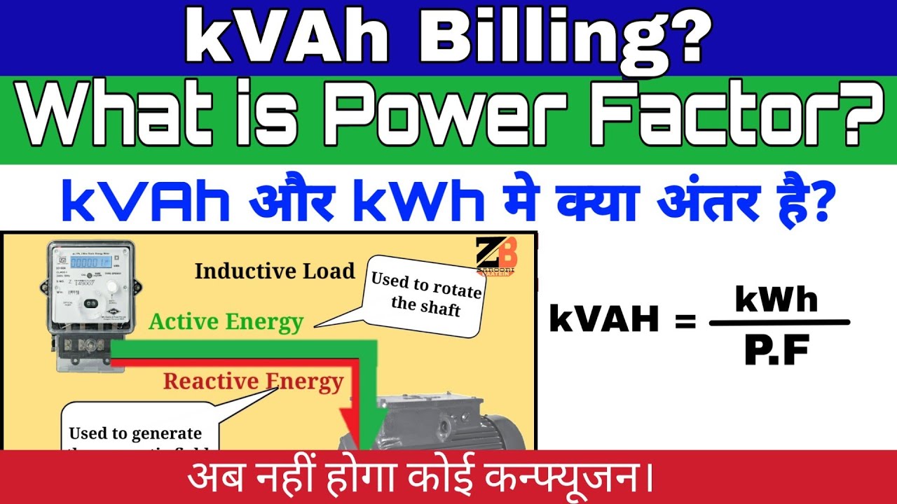 What is Power Factor in Electricity Bill ? | What is kVAh billing? | All about kVAh and kWh.