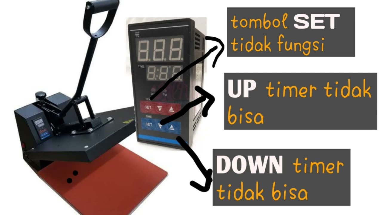 memperbaiki mesin press kaos keypad tidak fungsi