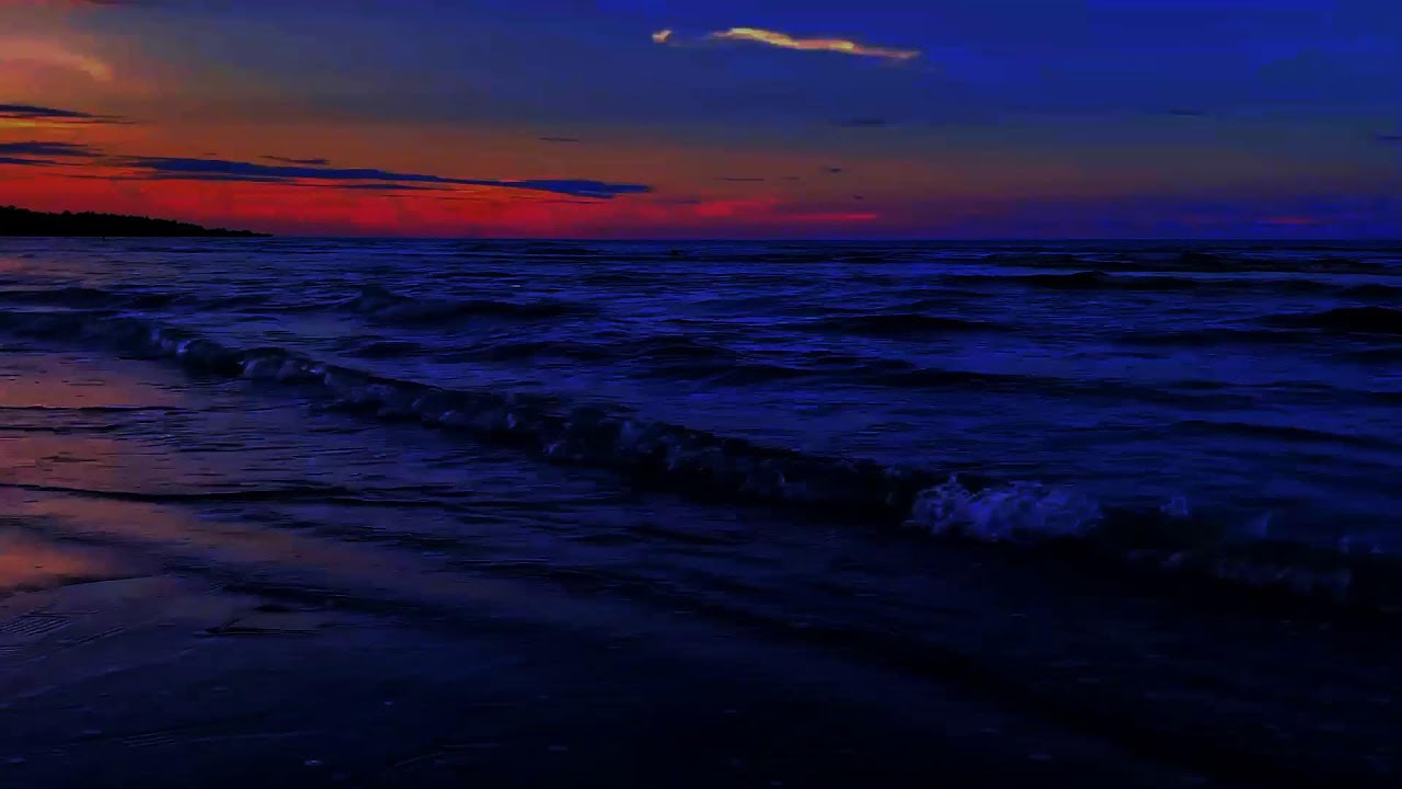 Nighttime Ocean Surf for Deep Sleep and Anxiety Stress Reduction