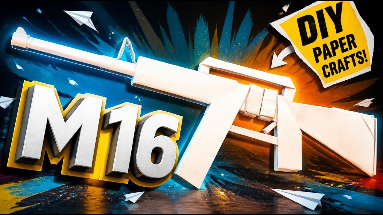 Оригами Винтовка. Как сделать бумажную винтовку M16