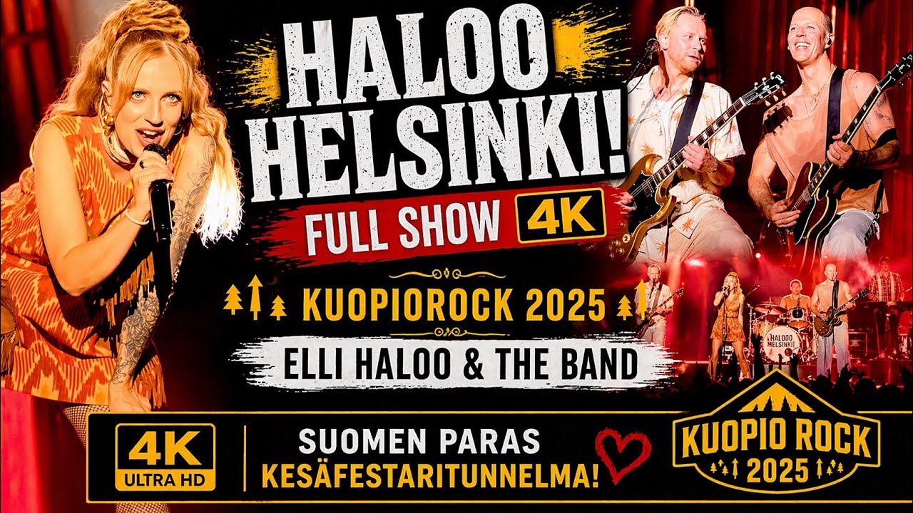 Haloo Helsinki! Full show (4K)#haloohelsinki! #kuopiorock2025 #ellihaloo